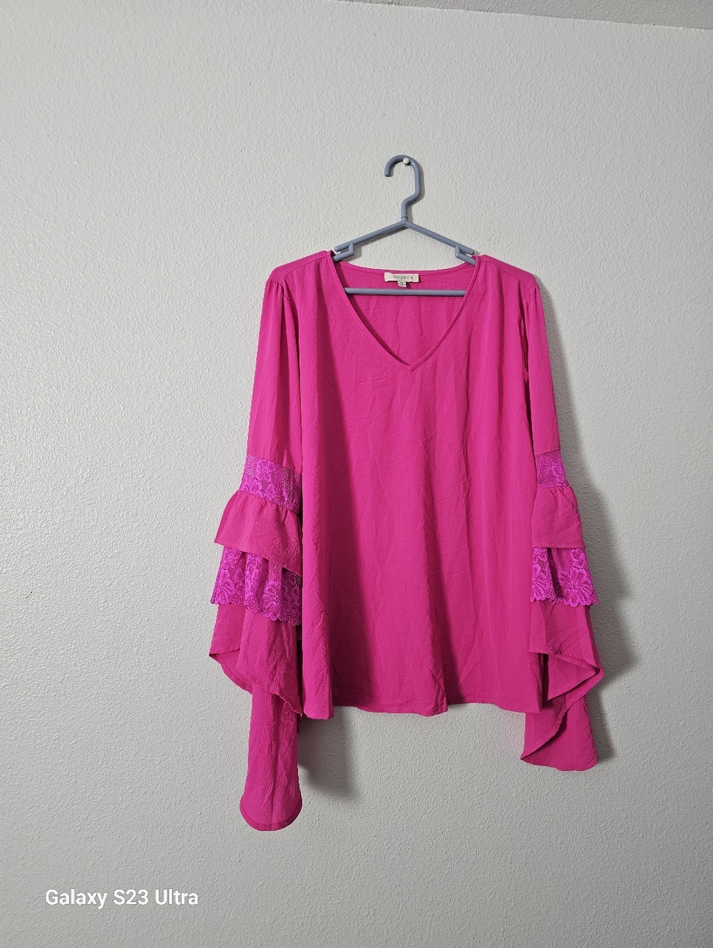 Women's Ungee  V-Neck Bell Sleeve Top Sz 2XL